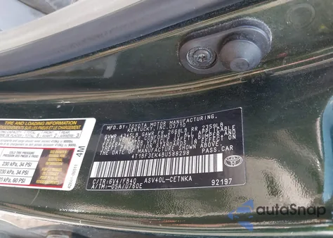 2011 Toyota Camry Le from USA, damaged, VIN 4T1BF3EK4BU588298